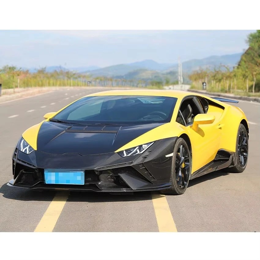 Tecnica Style Dry Half Carbon Fiber Car Bumper Front Bumper For Lambo Huracan LP580 LP610 Body Kit Car Accessories